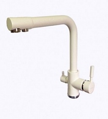 Смеситель для кухни, вых. под питье. воду, Gerhans HU01K4055-3-20, БЕЖЕВЫЙ