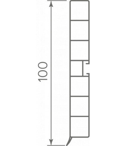 Цоколь пласт. СЕРЫЙ H-100 L-3000