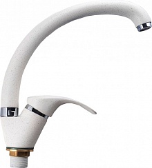 Смеситель для кухни, Ledeme LL5936-В-18, БЕЛЫЙ