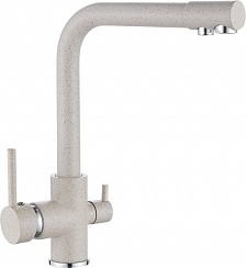 Смеситель для кухни, вых. под питье. воду, Gerhans HUO1K4055-3-19, СЕРЫЙ