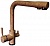 Смеситель для кухни, вых. под питье. воду, Gerhans HUO1K4055-3-23, ТЕРРАКОТ